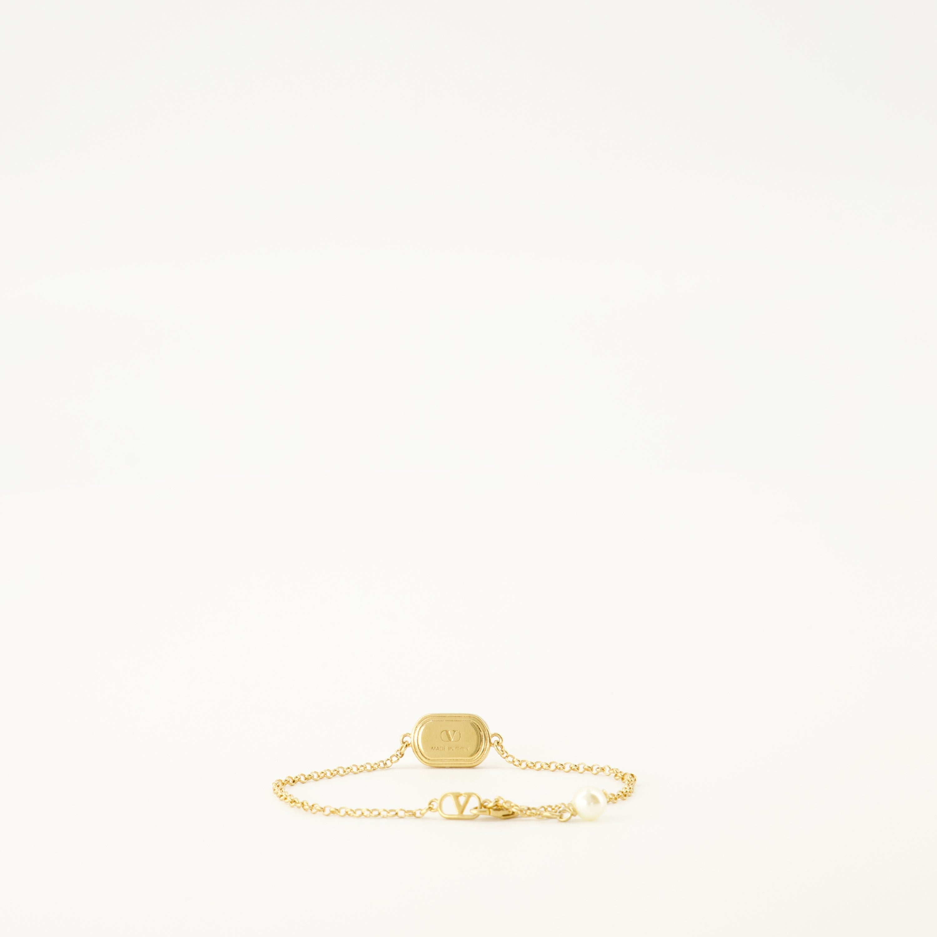 VLogo bracelet, Valentino Garavani, gold bracelet, designer accessories, adjustable jewelry