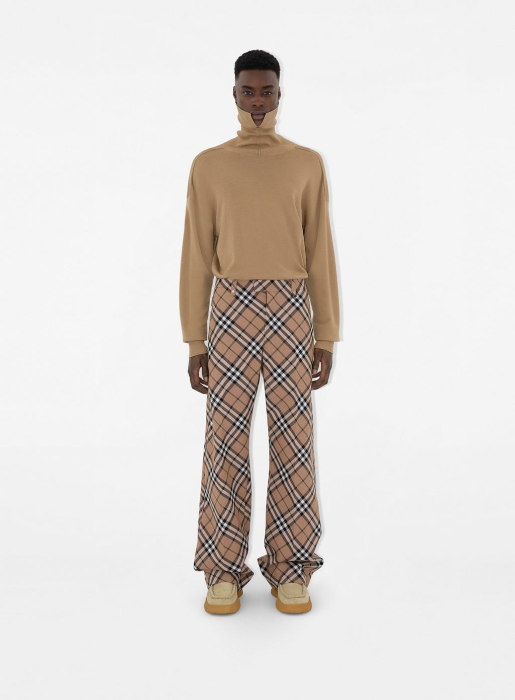 plaid wool trousers, Burberry plaid pants, vintage check trousers, luxury men's fashion, wool check bottoms