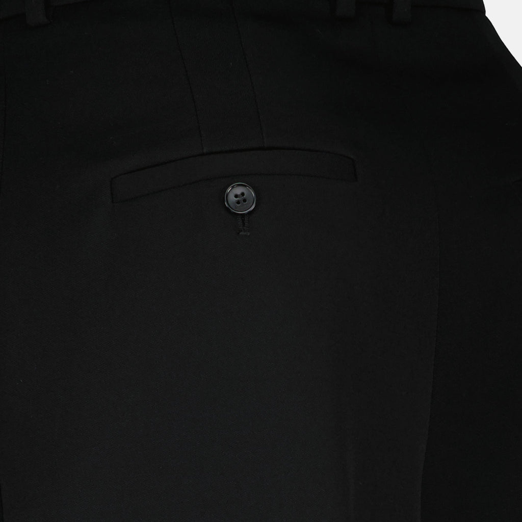 Image of Black Wool Trousers by Saint Laurent for Women - Season Spring-Summer 2025 - Detail View 8