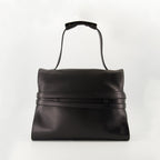 cappa leather bag, Moschino bag, black leather accessories, adjustable shoulder bag, women’s handbags