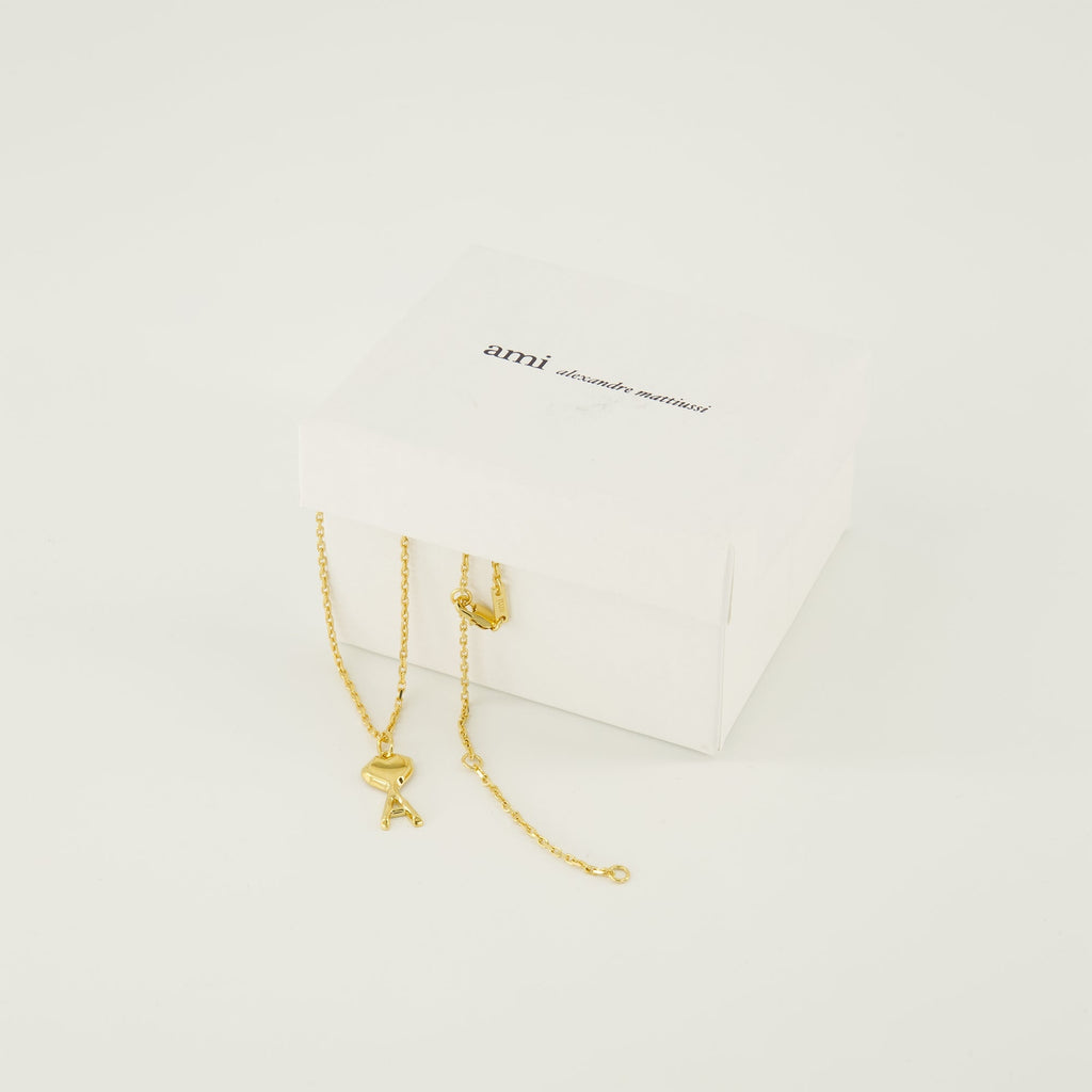 Image of Collier ami de coeur doré by Ami PARIS for Unisex - Season Spring-Summer 2026 - Detail View 2