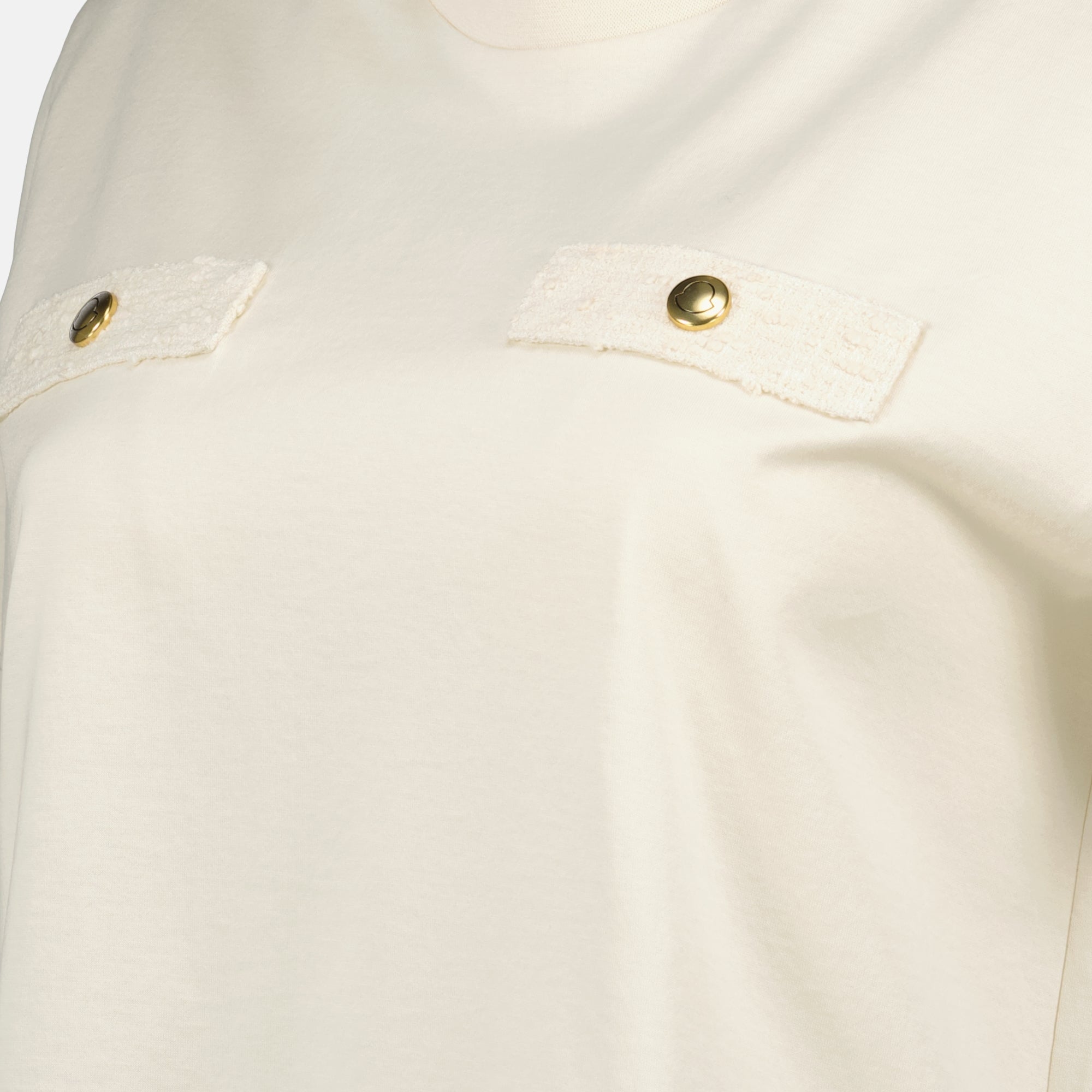 Image of Cotton T-Shirt by Moncler for Women - Season Spring-Summer 2026 - Detail View 1