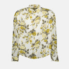 Bild eines floral bedruckten grünen Hemdes von Ami PARIS für Unisex - Saison Herbst-Winter 2025 - Vorderansicht