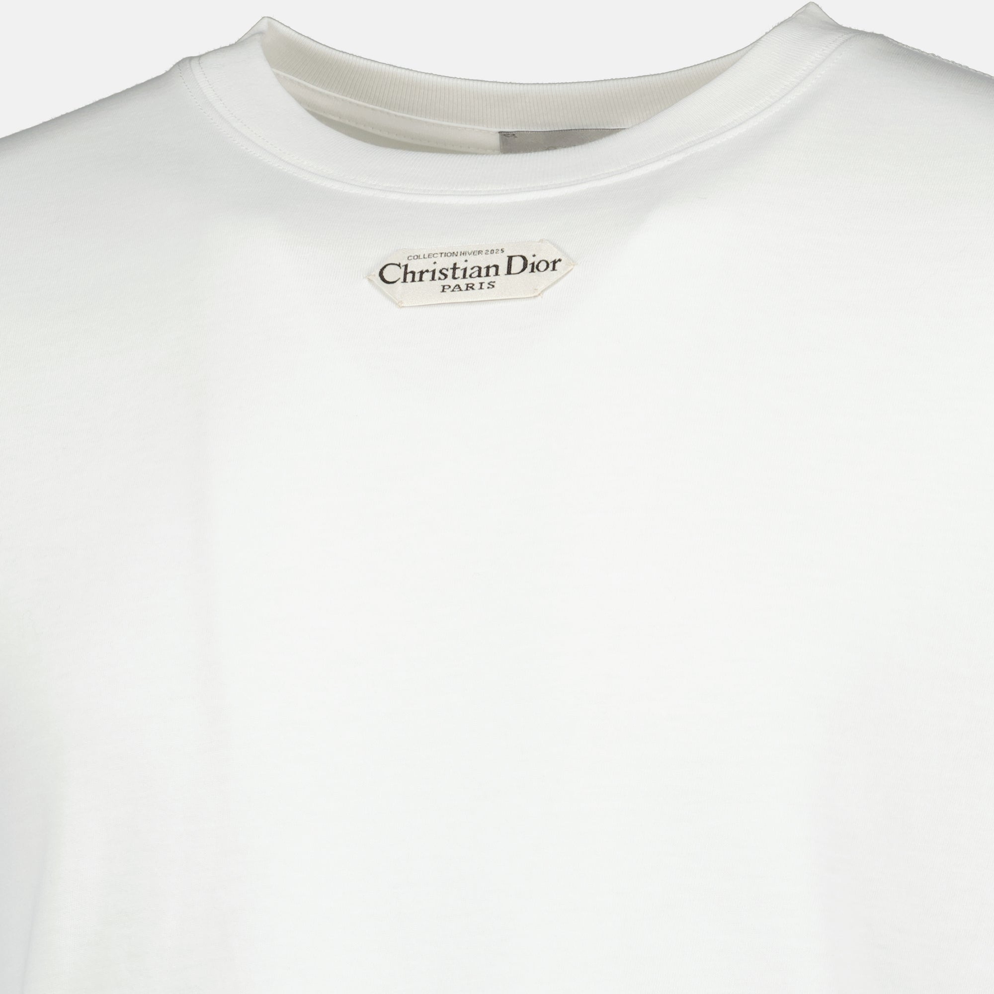 Dior T-shirt, white cotton t-shirt, men's fashion, short sleeve t-shirt, Fall Winter 2025 collection