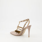 Rockstud pumps, leather pumps, Valentino Garavani shoes, black pumps, luxury footwear
