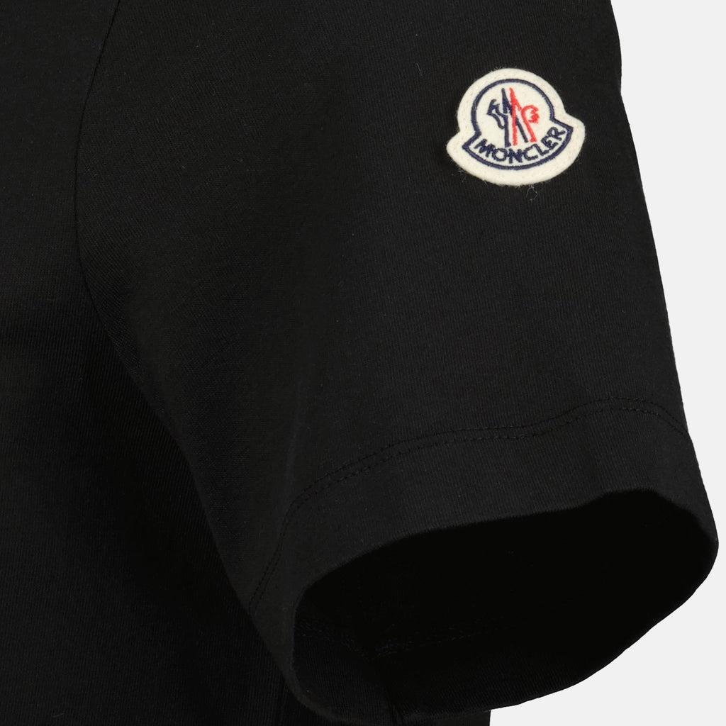 Image du T-shirt logo noir Moncler - Homme par Moncler pour Homme - Saison Printemps-Été 2026 - Détail de vue 1
