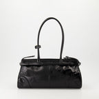 Prada handbag, black leather bag, luxury handbag, Autumn-Winter 2024, elegant accessory