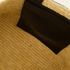 Beige Raffia Tote Bag