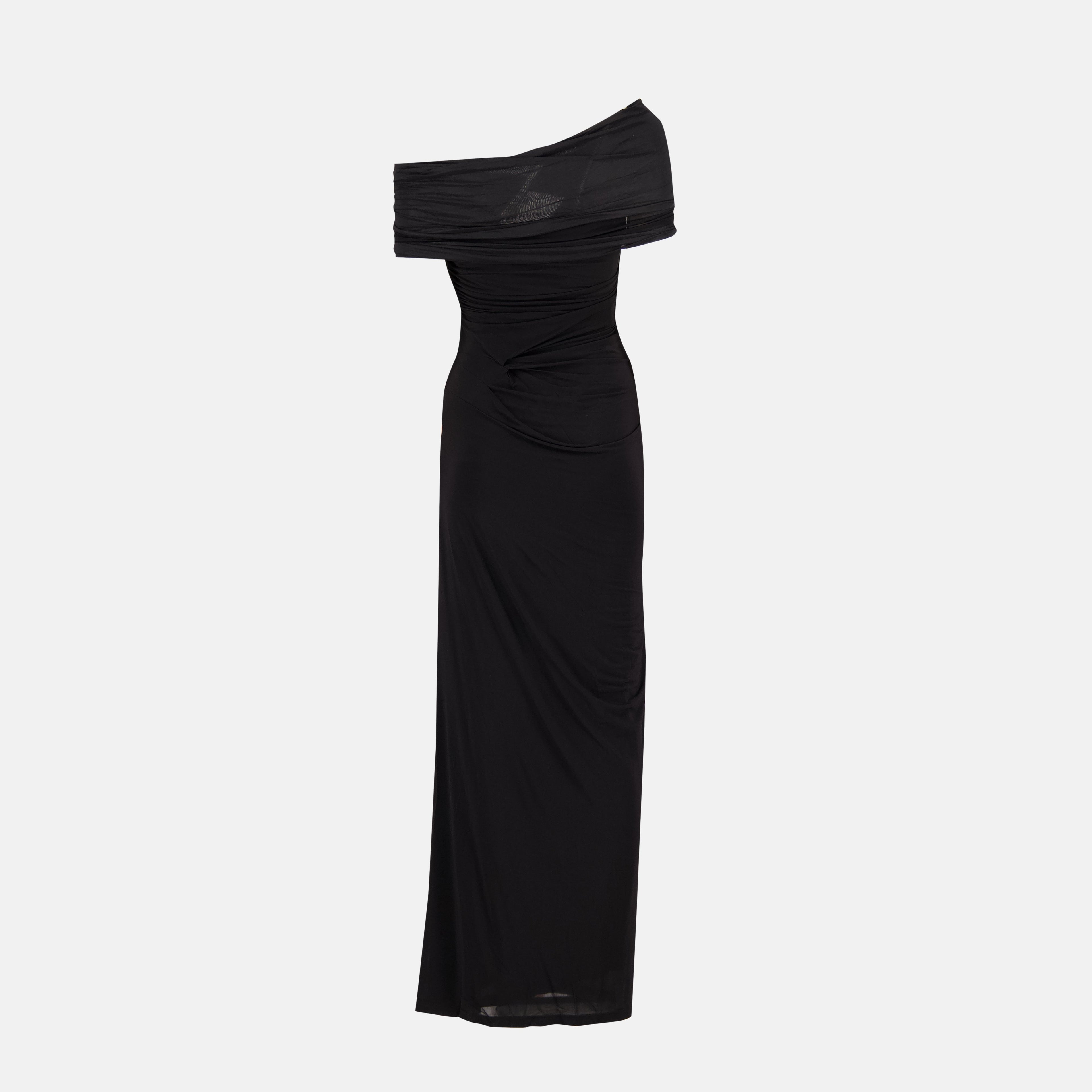 asymmetrical dress, Christopher Esber, draped details, black dress, Autumn-Winter 2025