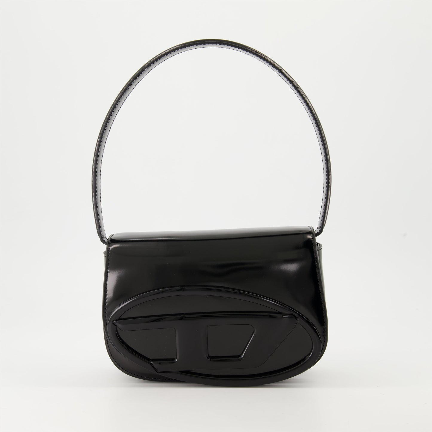 Diesel leather bag, black handbag, luxury accessories, adjustable strap bag, elegant leather bag  