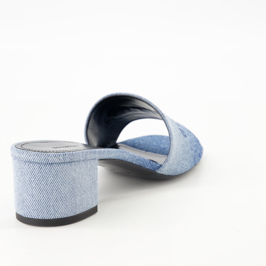 女性用ジバンシィのデニム4Gヒールサンダルの画像 - シーズン春夏2025 - 後ろからのビュー