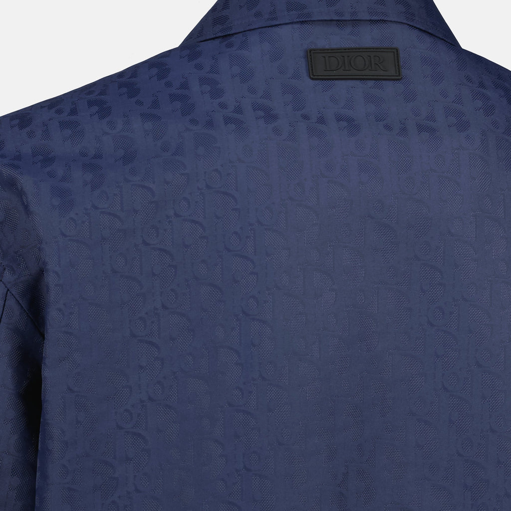Image de la veste Dior Oblique navy pour homme - Saison Automne-Hiver 2025 - Détail vue 2