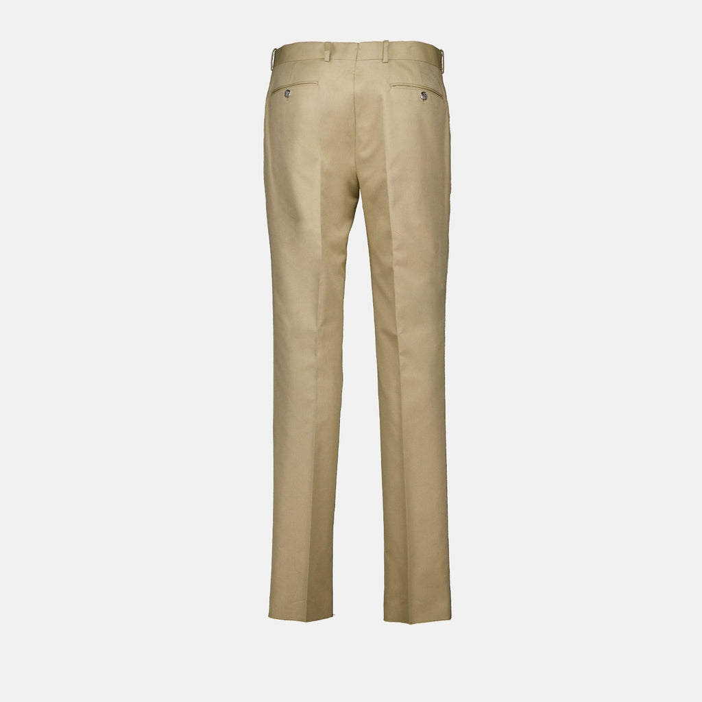 Image of Beige Straight Chino Pants by Alexander McQueen for Men - Season Spring-Summer 2023 - Product detail view 1
