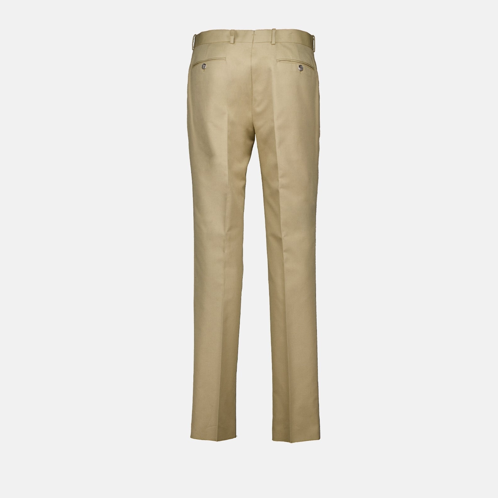 Image of Beige Straight Chino Pants by Alexander McQueen for Men - Season Spring-Summer 2023 - Product detail view 1