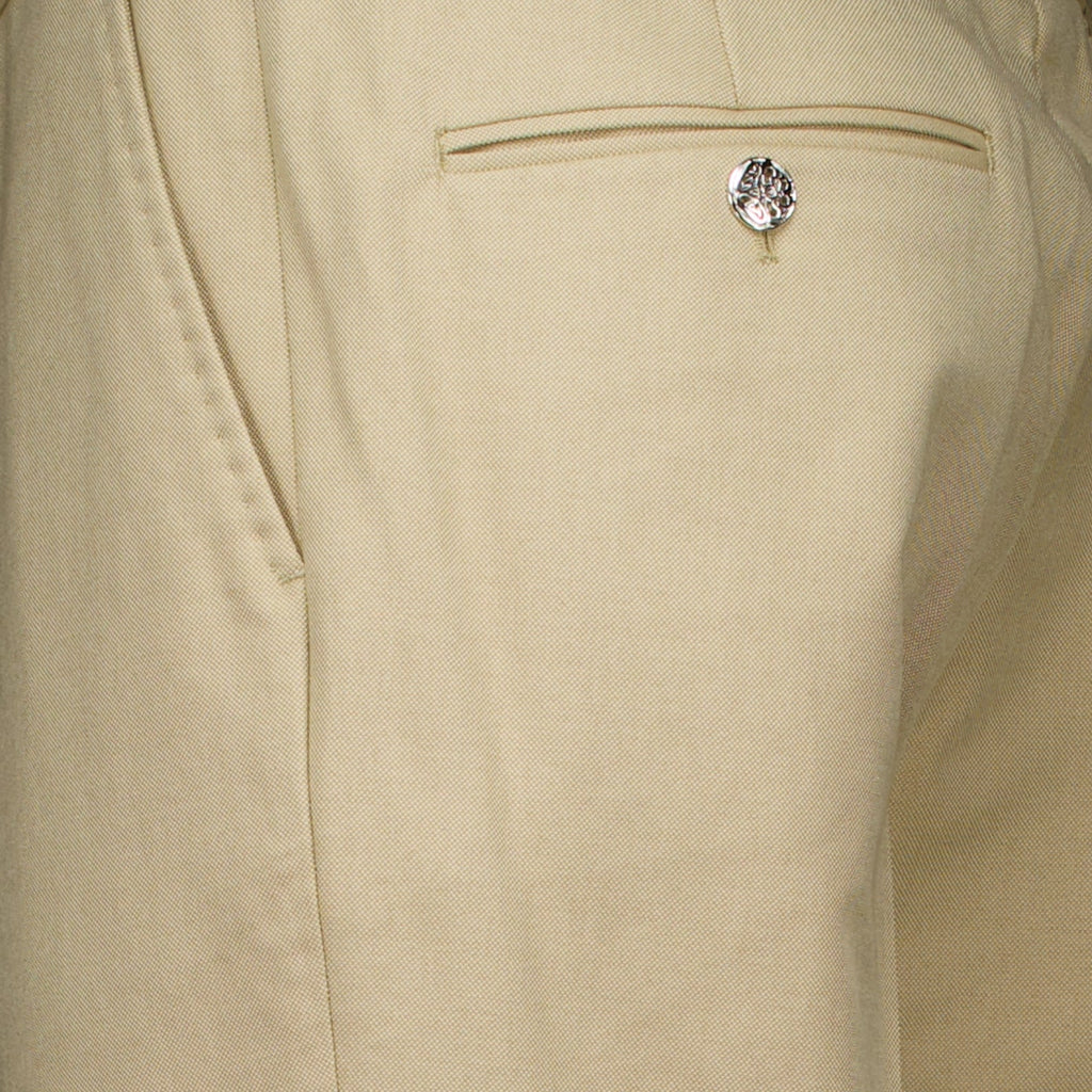 Image of Beige Straight Chino Pants by Alexander McQueen for Men - Season Spring-Summer 2023 - Product detail view 2