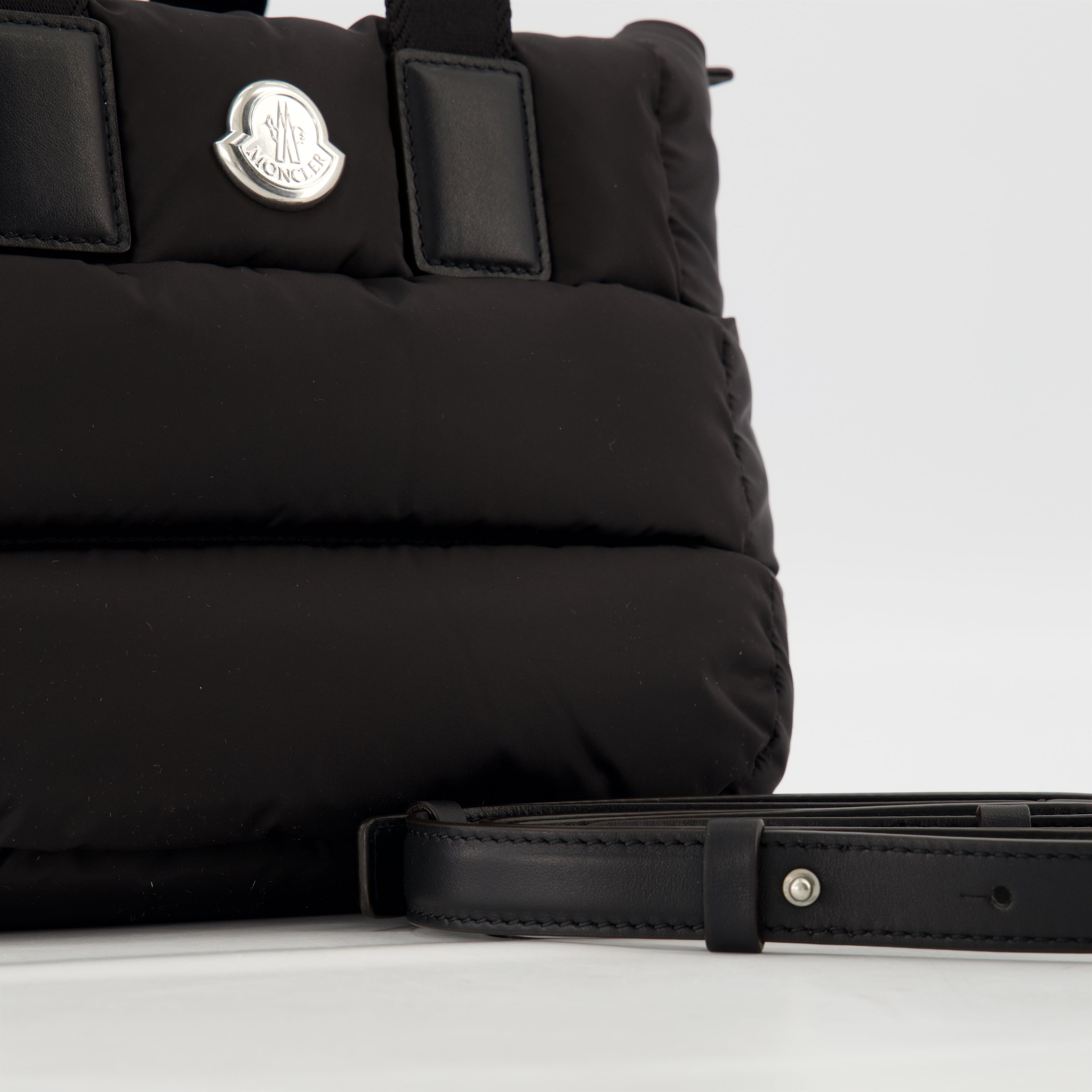 Caradoc bag, black nylon bag, designer handbag, quilted bag, women's accessory