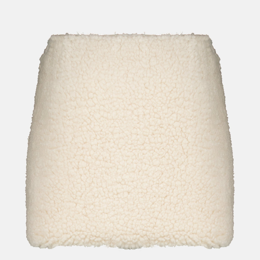 Mini Skirt in Beige Tweed