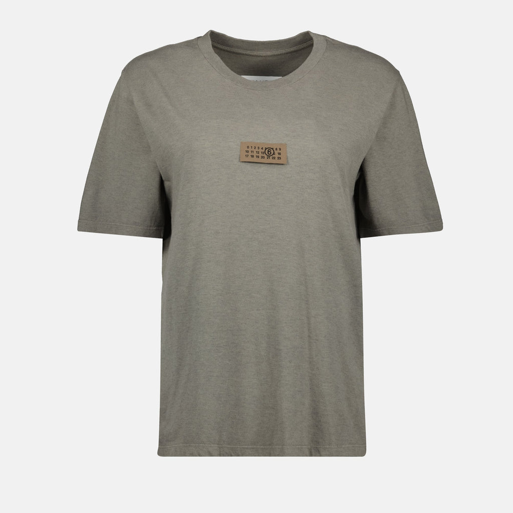 Numeric T-shirt, Mm6 apparel, cotton t-shirt, gray t-shirt, Autumn-Winter collection