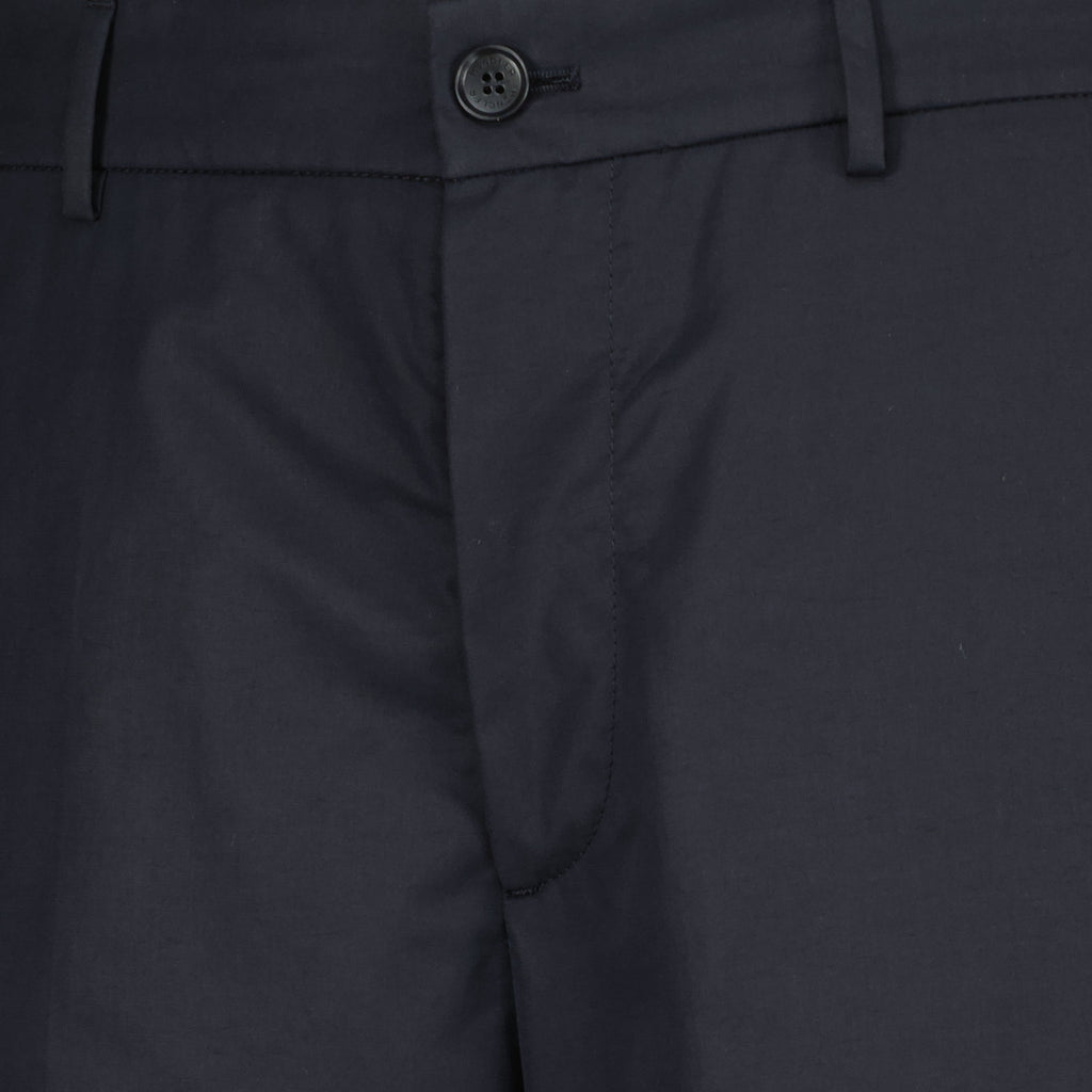 Pantalons en coton bleu marine