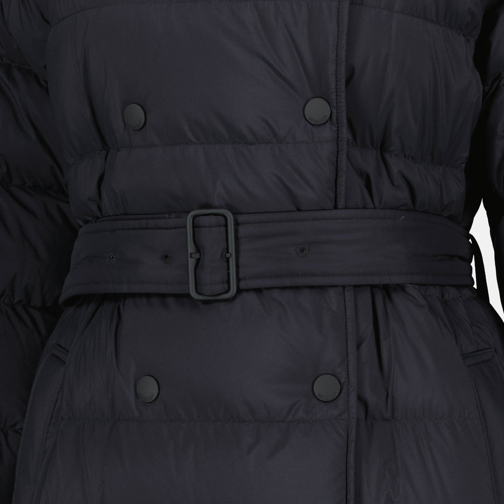 Burberry down jacket, long nylon jacket, autumn-winter outerwear, women's jackets, stylish outerwear