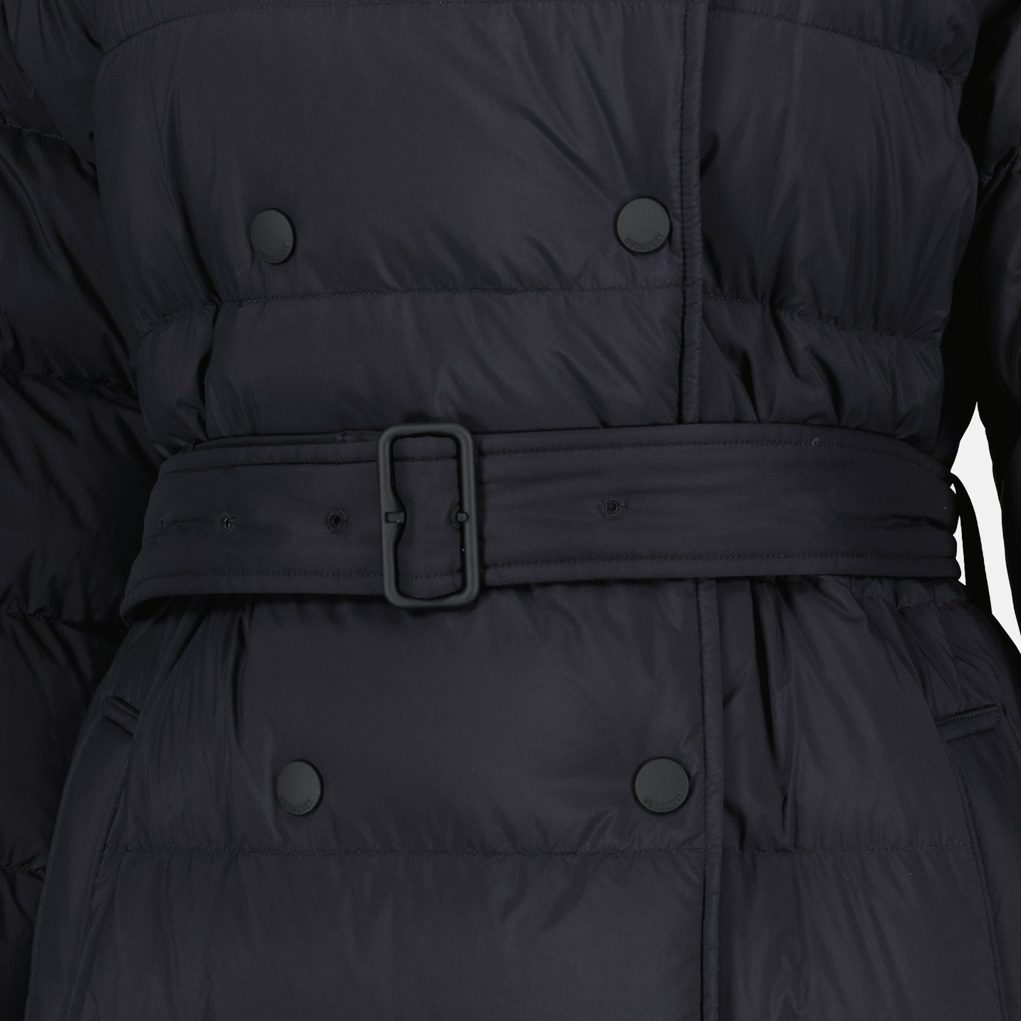Burberry down jacket, long nylon jacket, autumn-winter outerwear, women's jackets, stylish outerwear