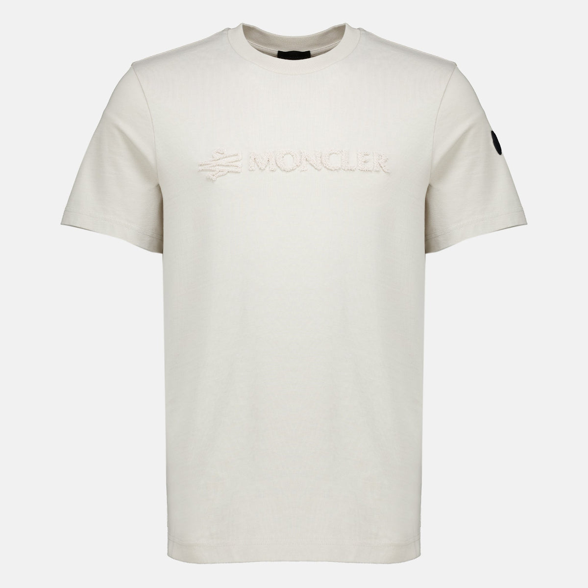 Camiseta blanca de algodón con logo