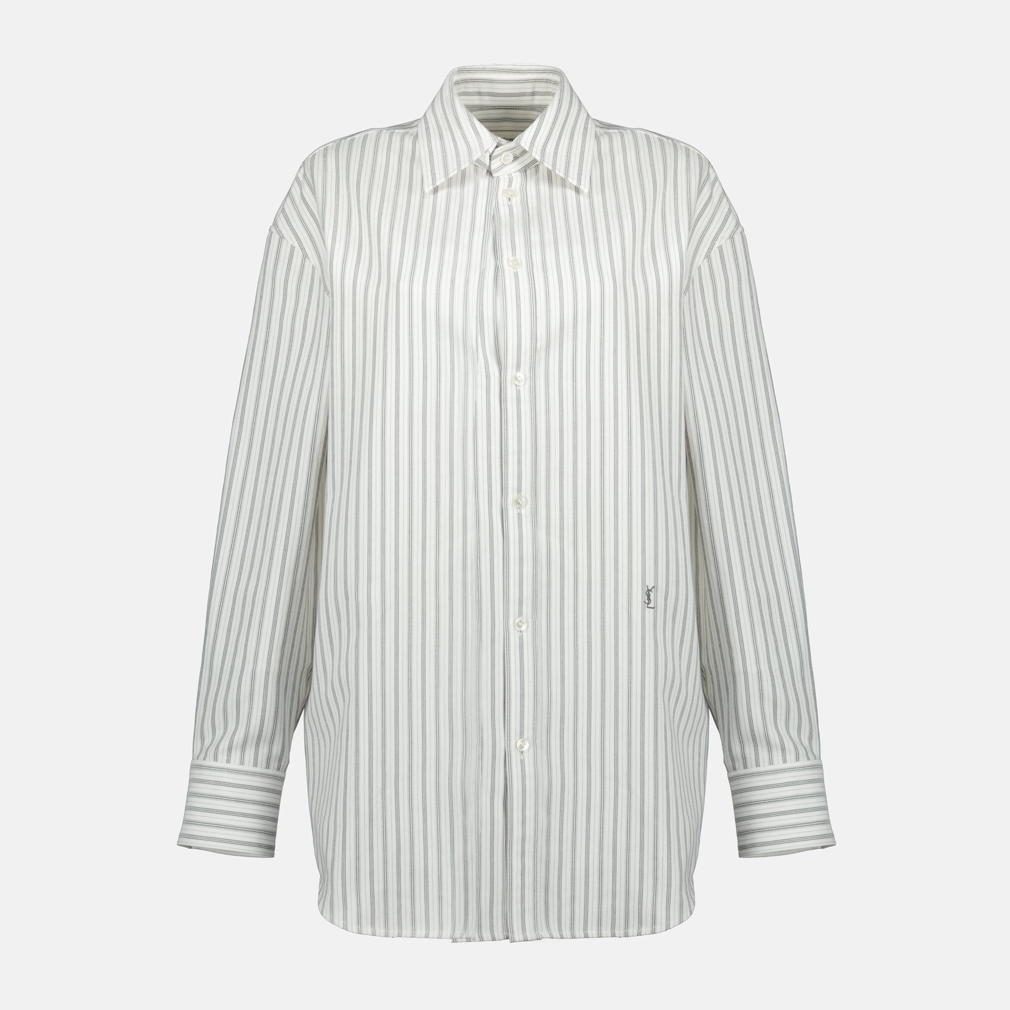 Saint Laurent shirt, striped shirt, cotton shirt, elegant shirt, Spring Summer collection
