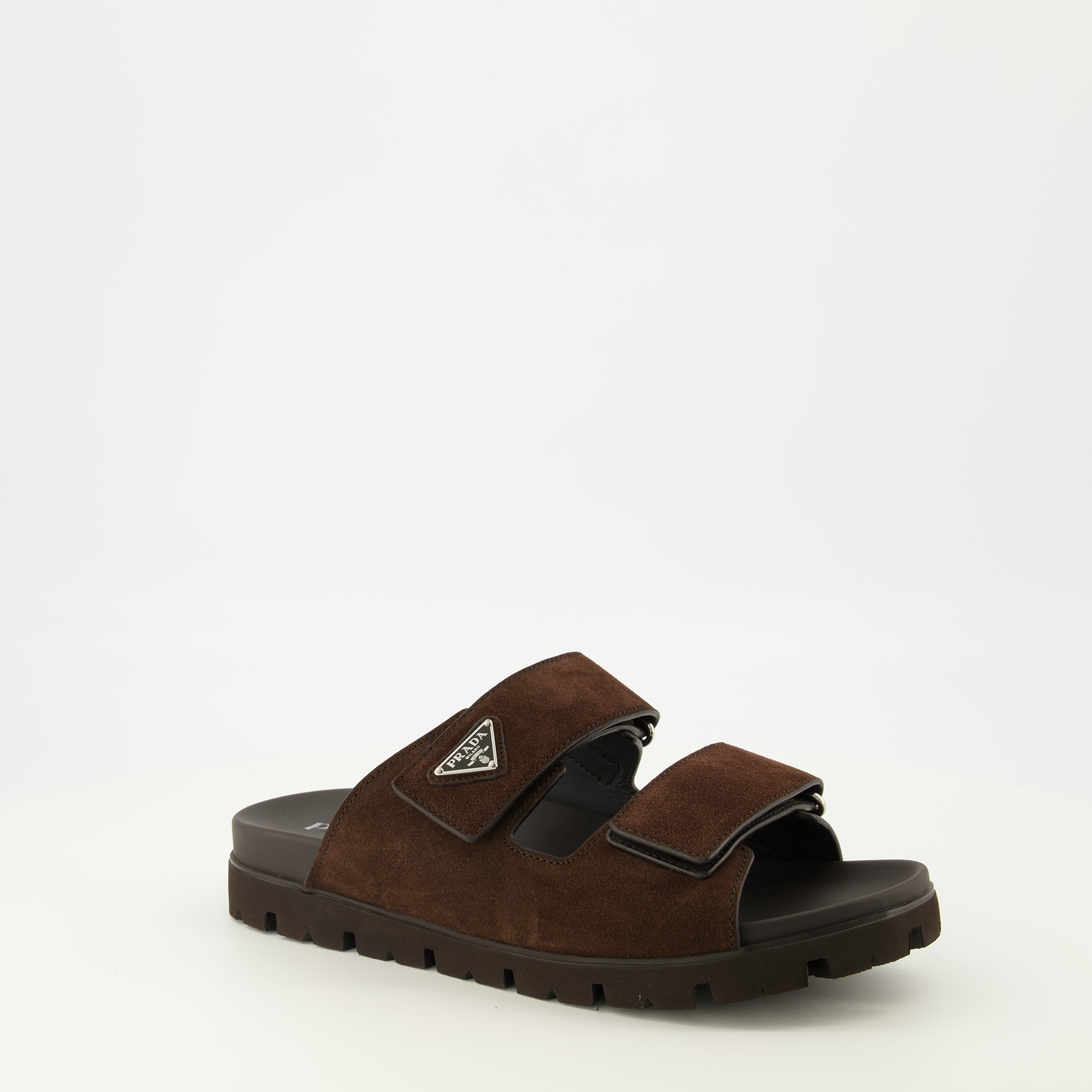 Prada Brown Suede Sandals