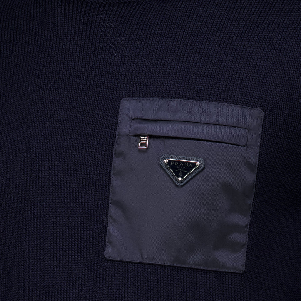 Pull en Maille Bleu Marine