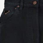 Imagen de jeans de mezclilla negra de pierna ancha de Prada para mujeres - Temporada Primavera-Verano 2025 - Vista detallada del producto 2