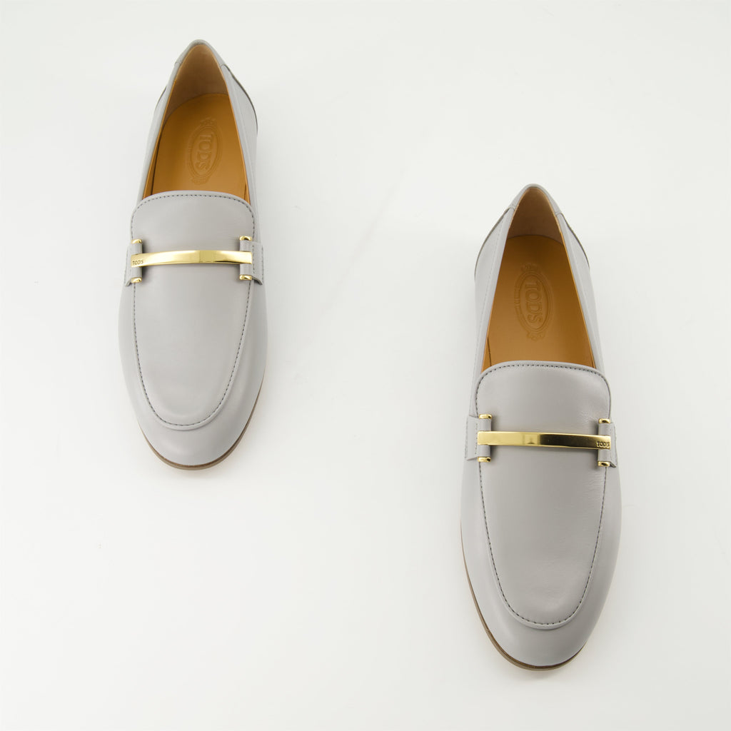 moccasins, Tod's, blue-grey shoes, slip-on footwear, leather shoes