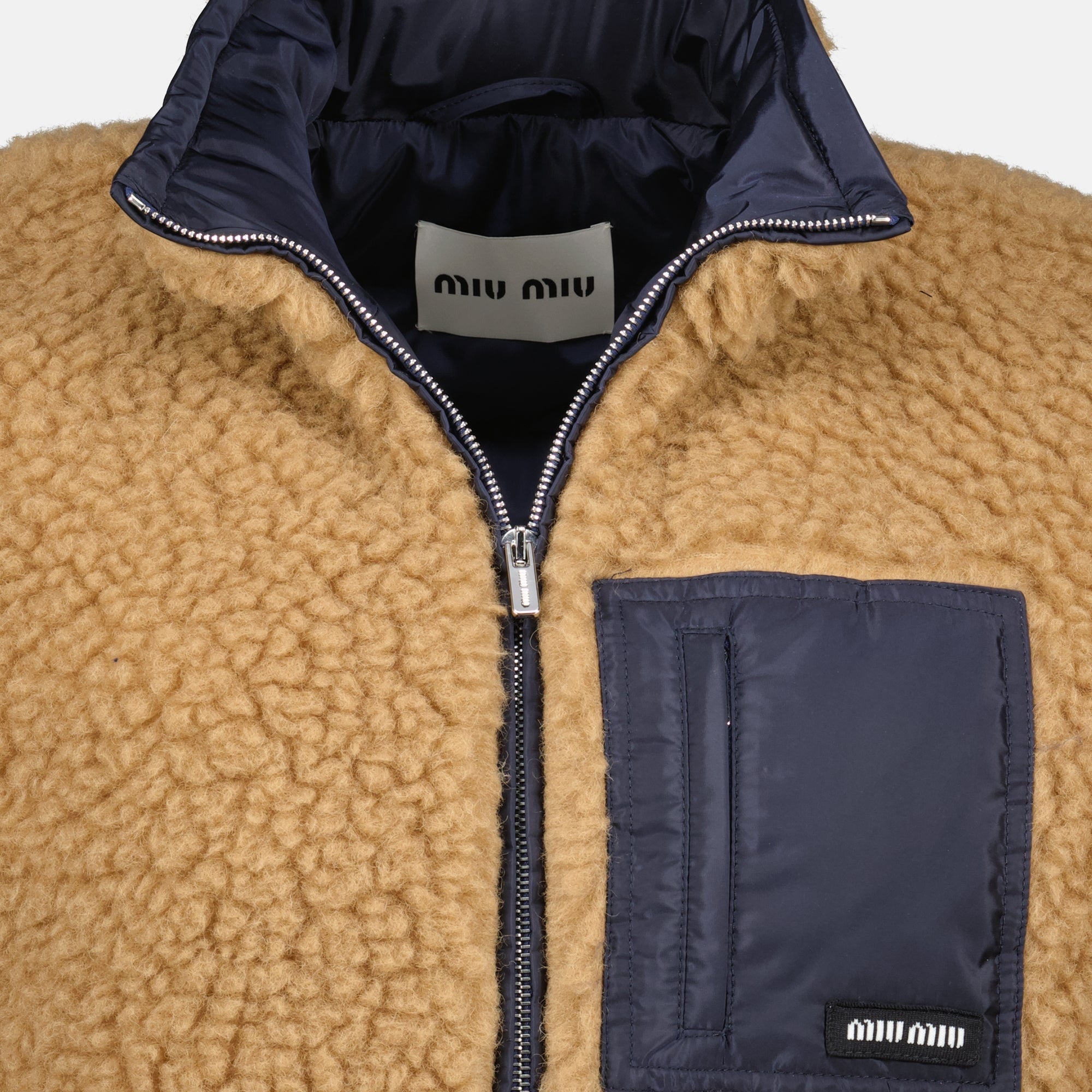 MIU MIU - ミュウミュウ フリース ベスト ジャケット MJT698 グレー XS