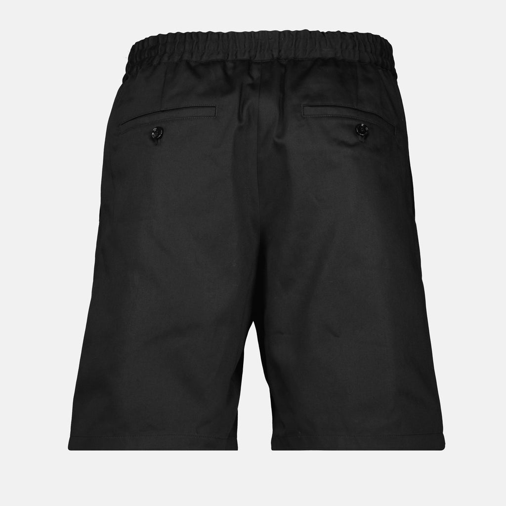 Ami PARISのメンズ用ネイビーブルーコットンショーツの画像 - シーズン2025春夏 - 詳細ビュー2