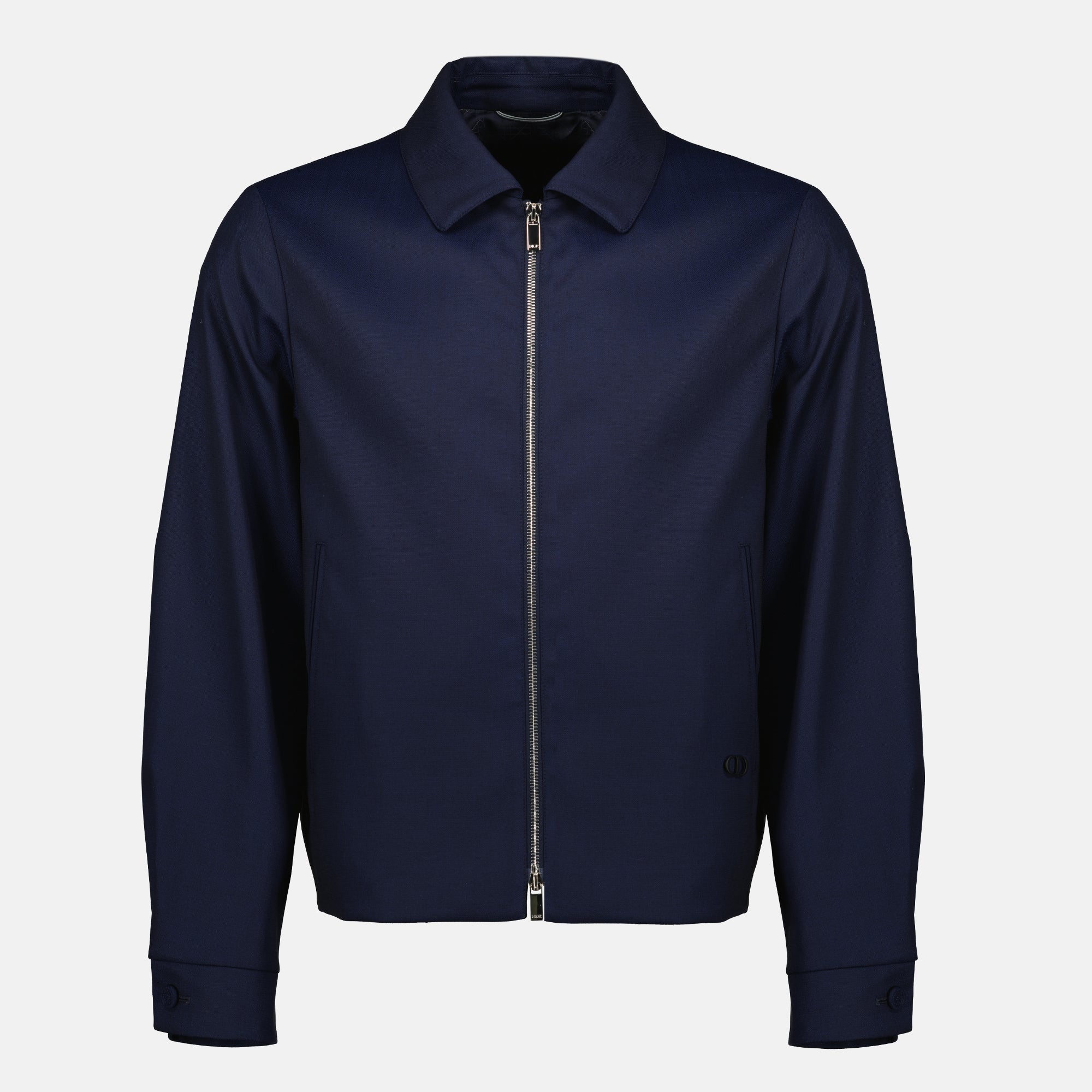 Image of Navy Zipped Jacket by Dior for Men - Season Spring-Summer 2026 - Front View