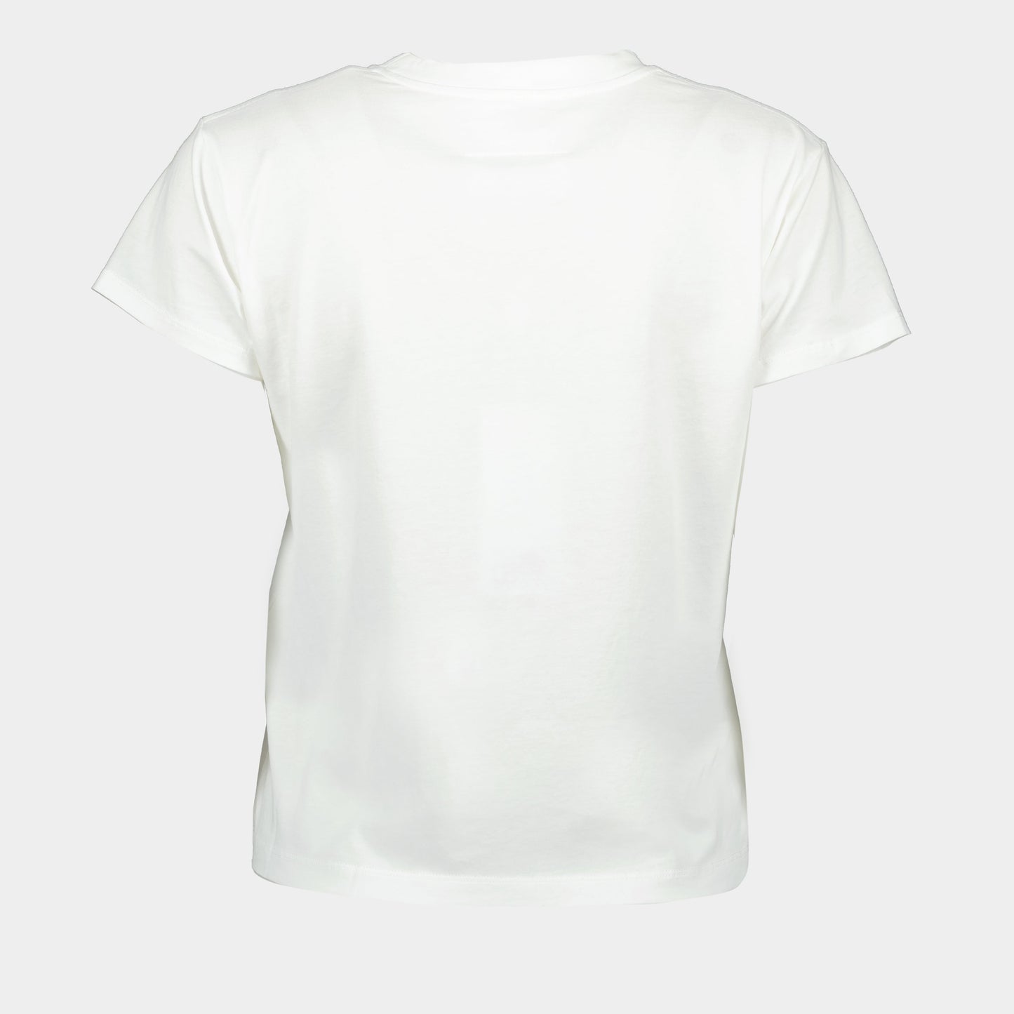 MM6 T-shirt, snake print, cotton T-shirt, digital logo apparel, white T-shirt