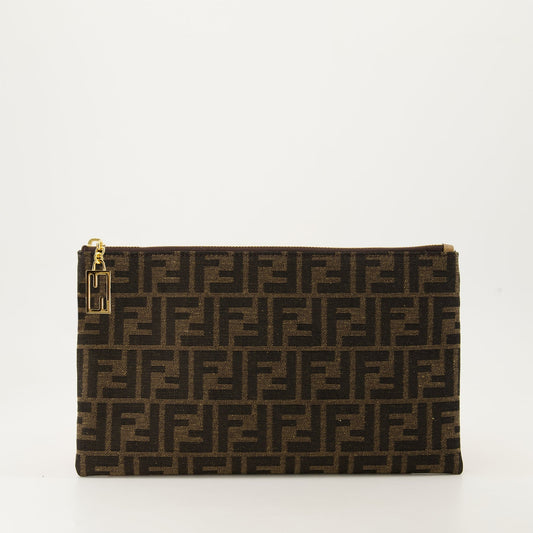 Pochette bag, FF print, adjustable strap, Fendi collection, stylish accessory