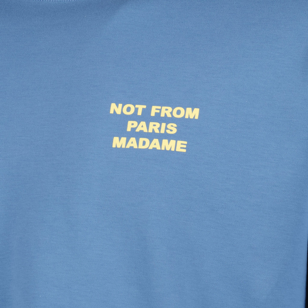 青いTシャツ「Not From Paris Madame」 - Drôle de Monsieur