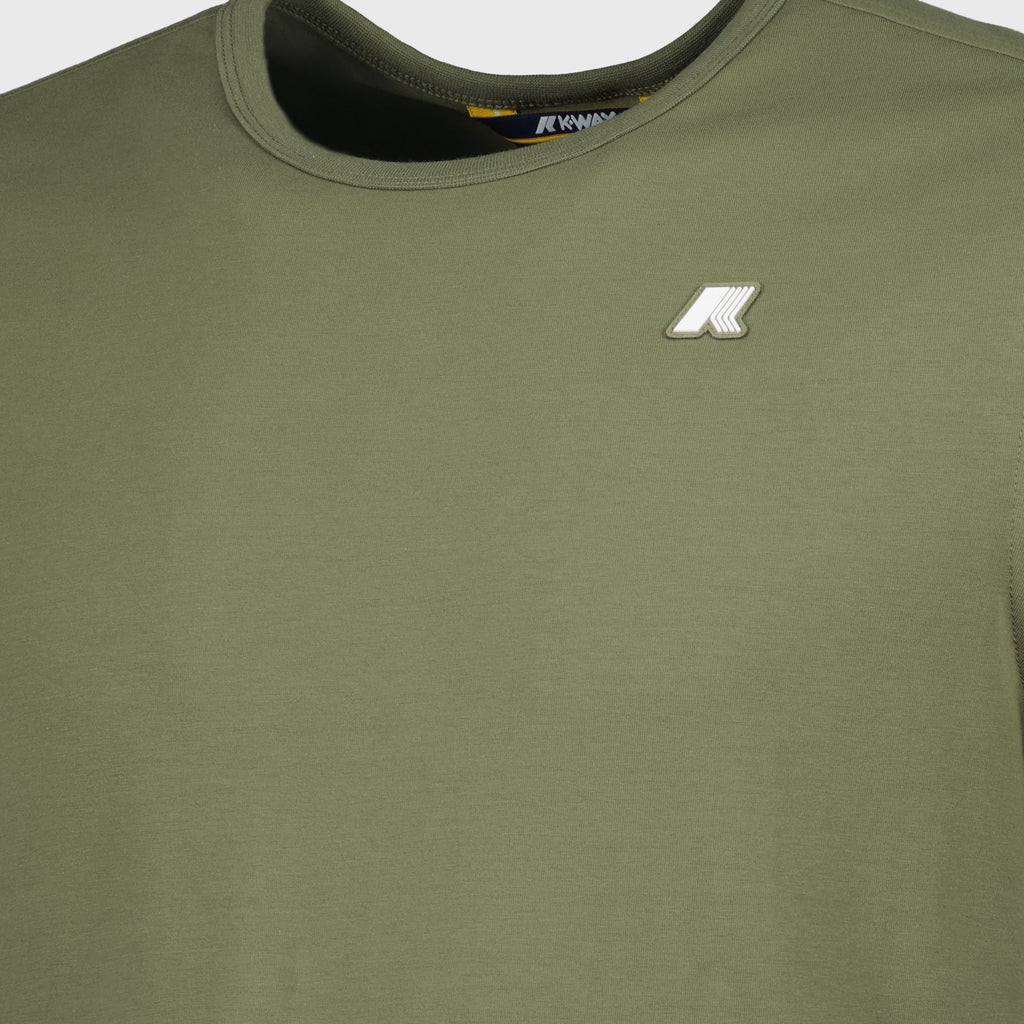 K-Way T-shirt, Adam Light, Cotton Jersey, Casual Wear, Kaki Color