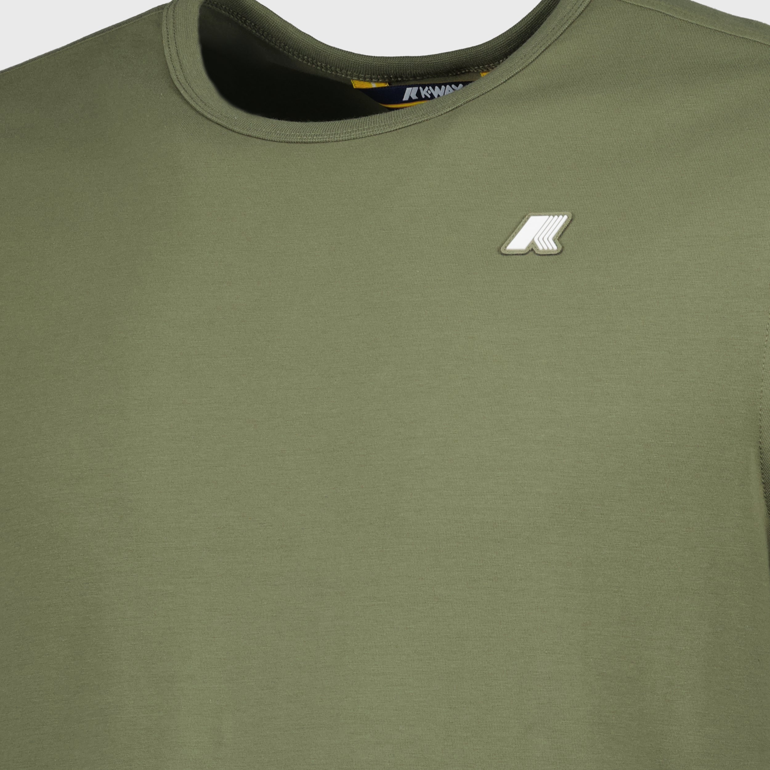 K-Way T-shirt, Adam Light, Cotton Jersey, Casual Wear, Kaki Color