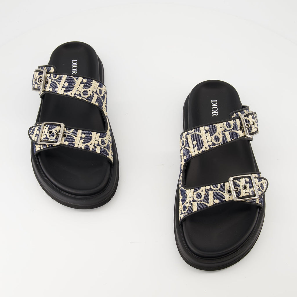 Dior Aqua Sandals, Dior footwear, calfskin sandals, technical fabric sandals, comfortable sandals