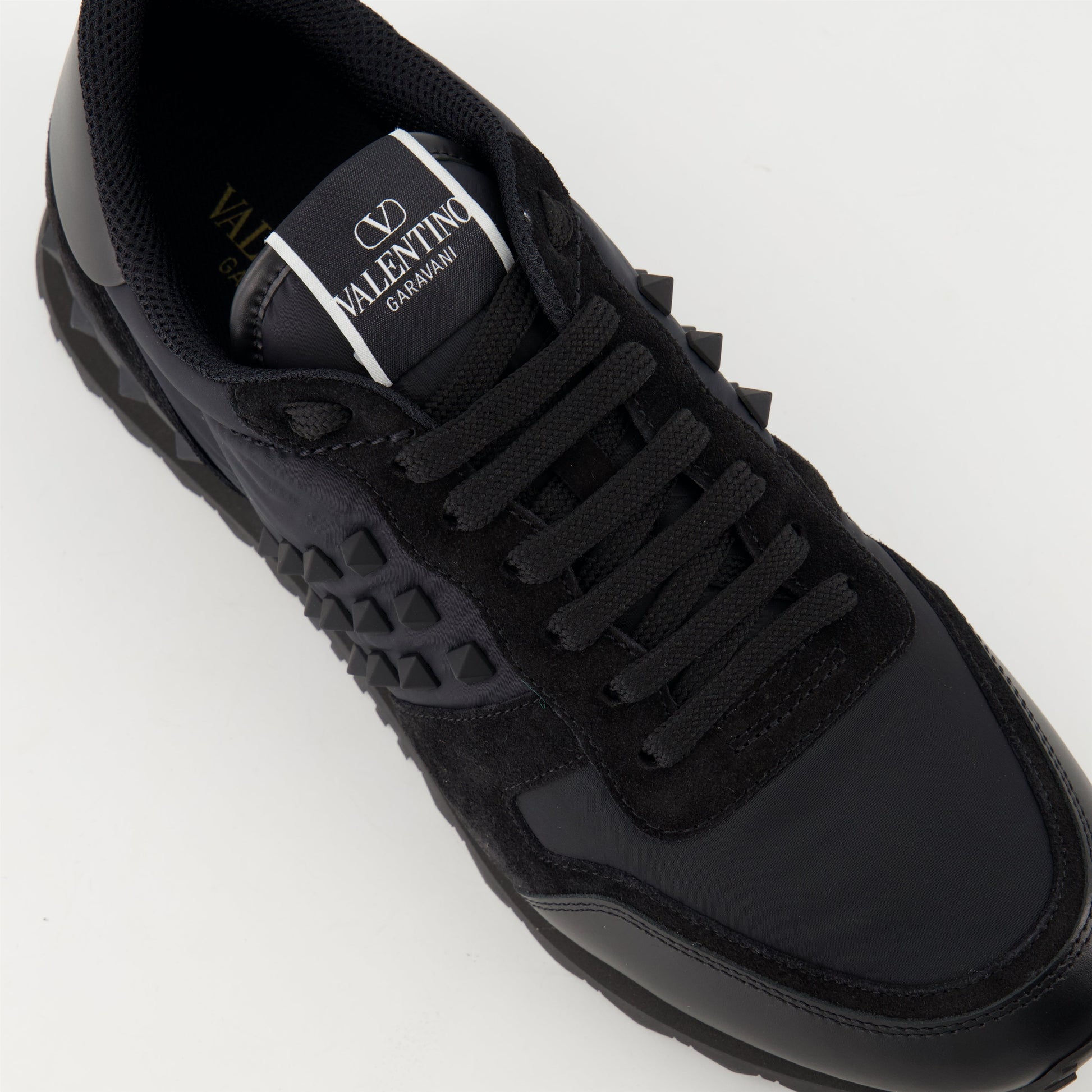 Rockrunner sneakers, leather sneakers, black sneakers, designer footwear, high-end sneakers