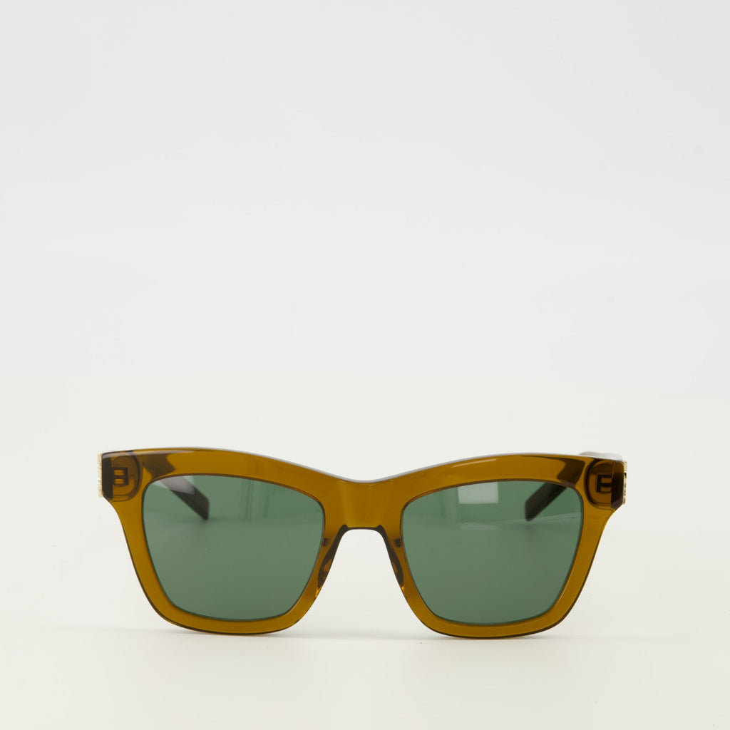 Image of M156 Brown Sunglasses by Saint Laurent for Women - Season Spring-Summer 2026 - Front View
