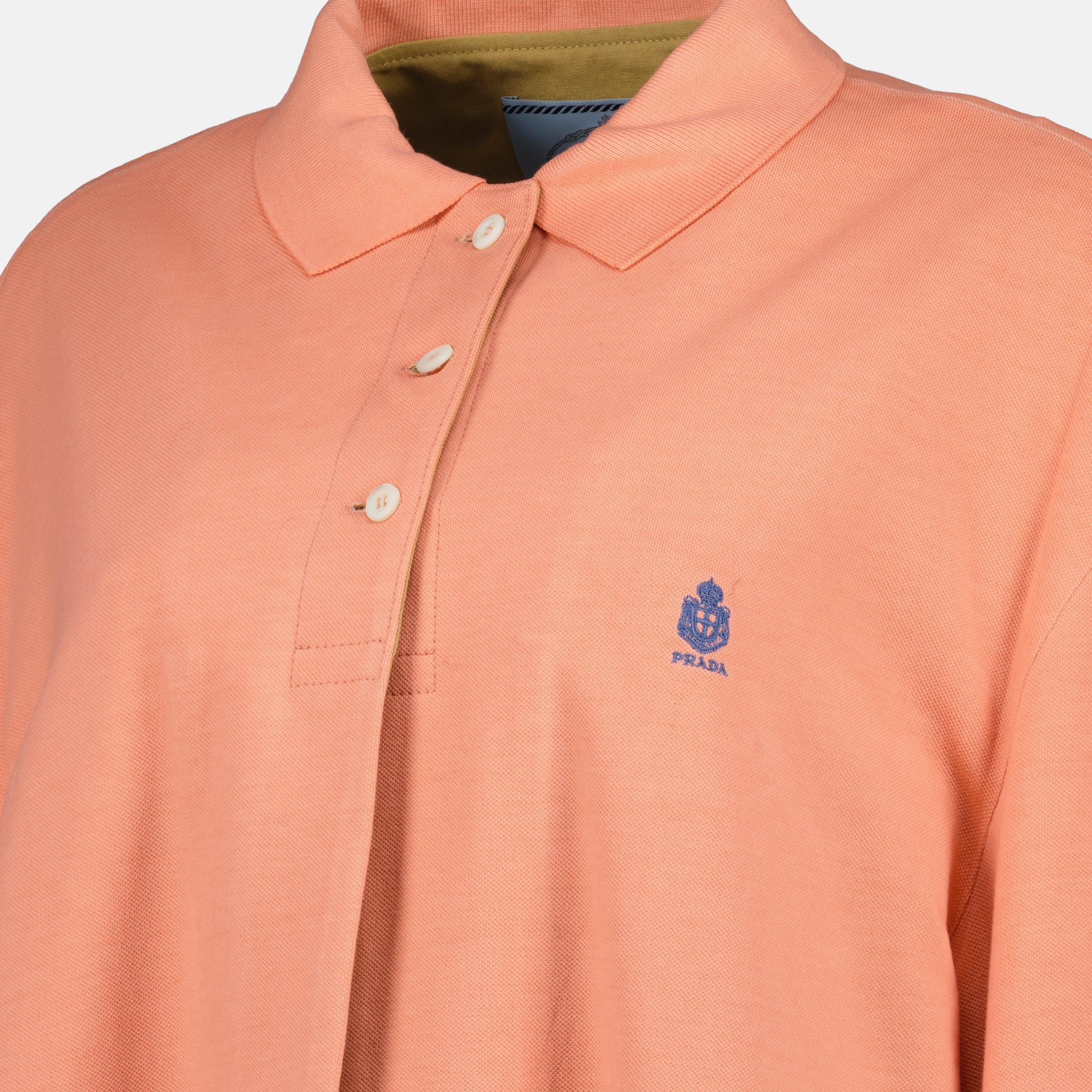 Image of Coton Piqué Coat by Prada for Women - Season Spring-Summer 2026 - Detail View 1