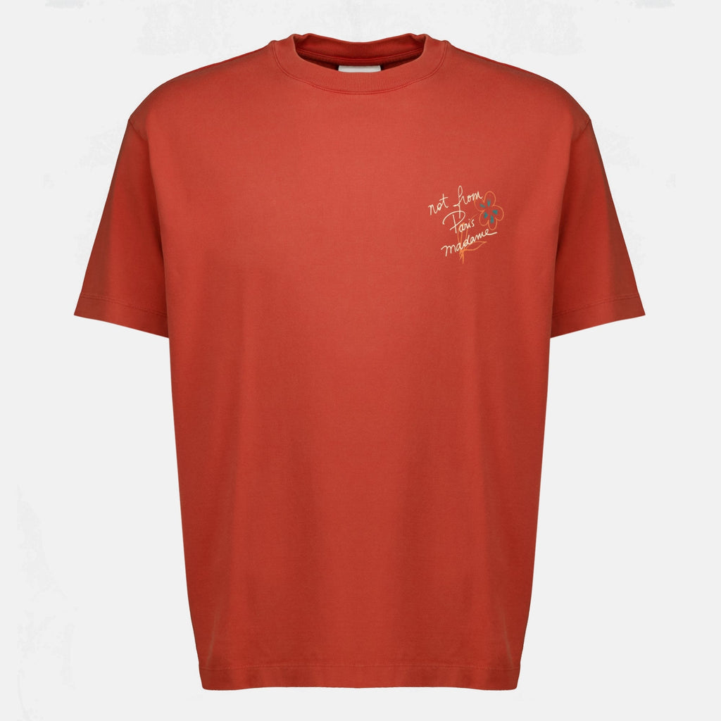 Slogan Esquisse Orange T-Shirt