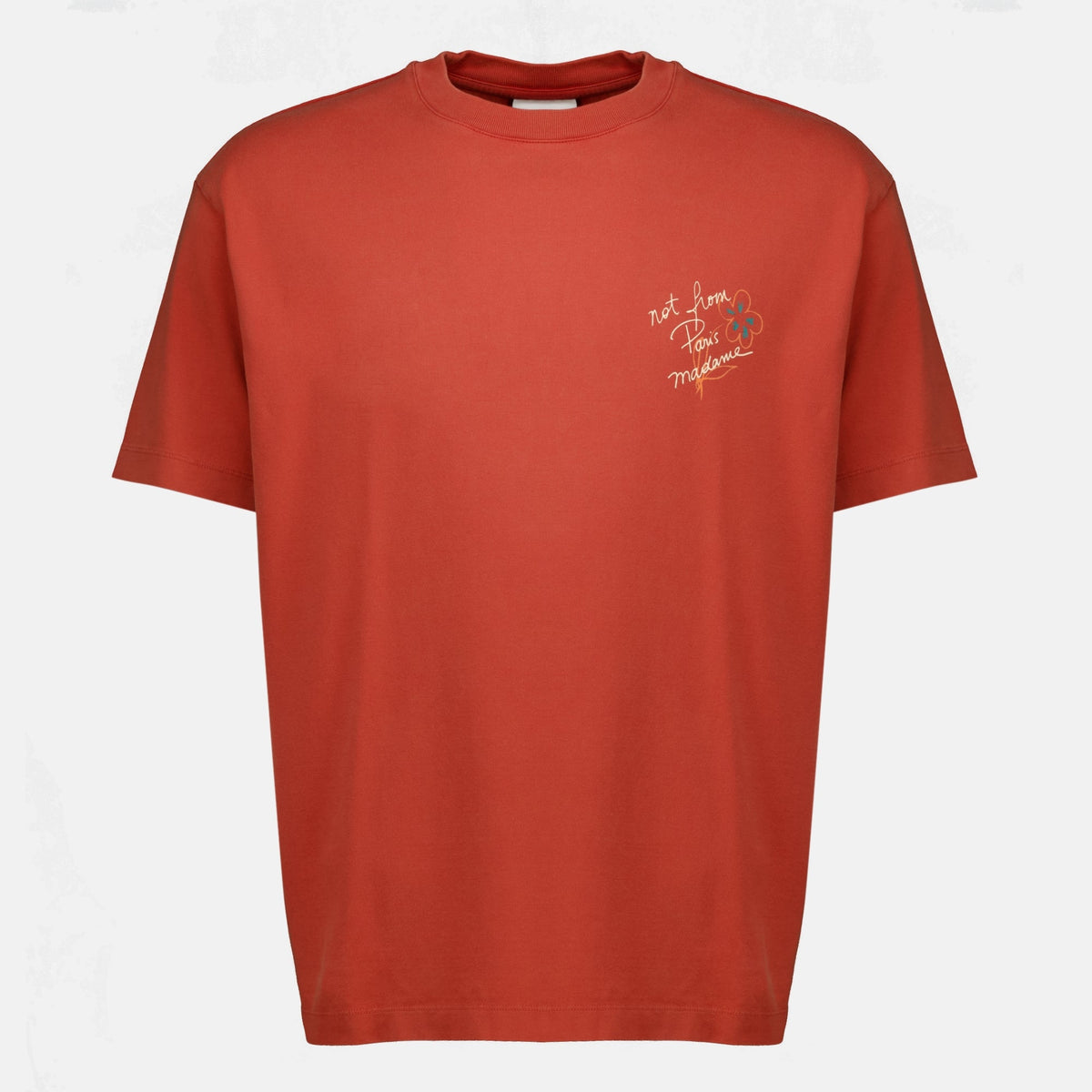 Camiseta naranja Slogan Esquisse