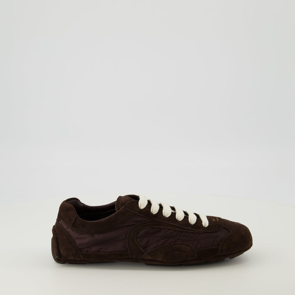 Image of Montecarlo Brown Sneakers by Prada for Women - Season Spring-Summer 2026 - Right Side View