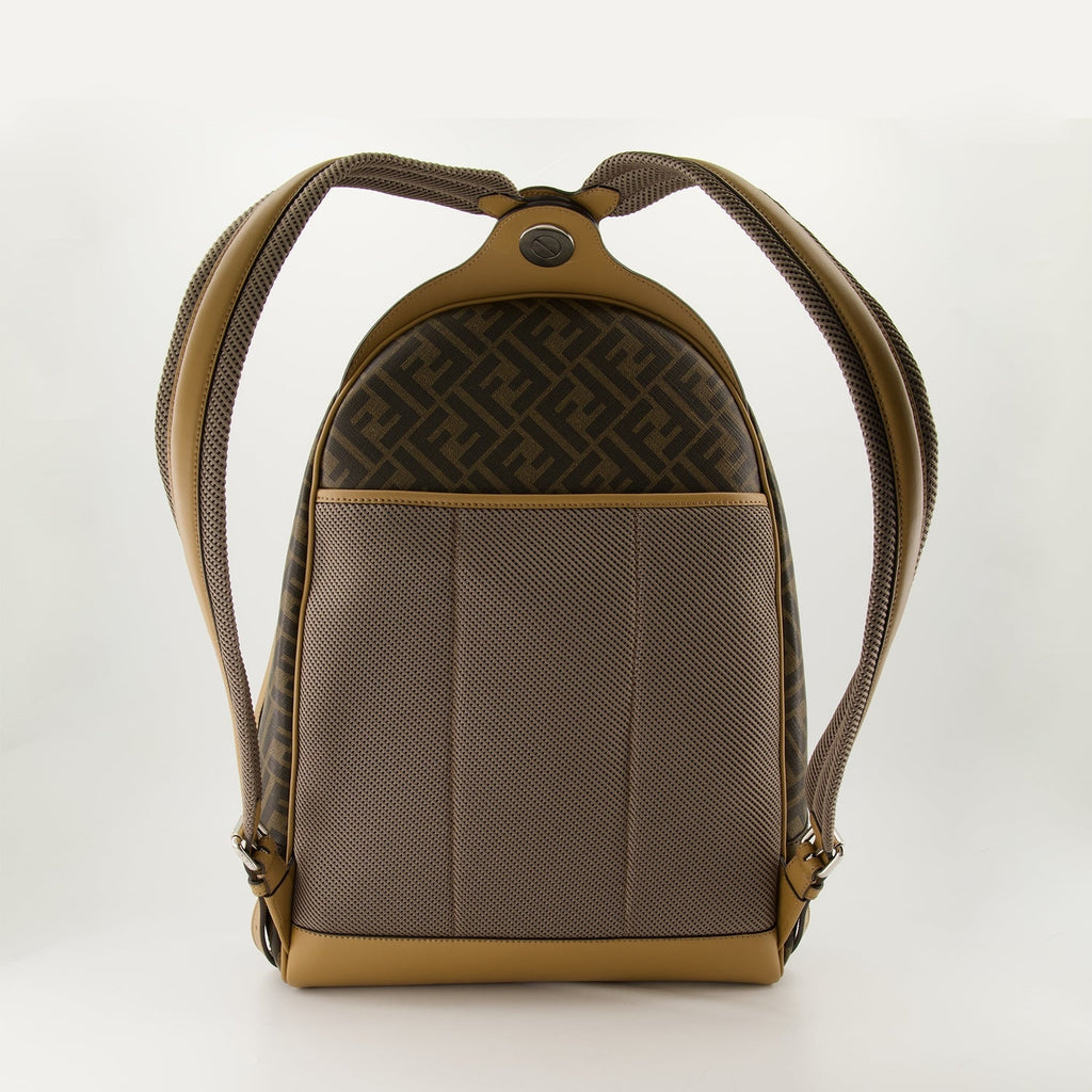 FF print backpack, Chiodo Diagonal, luxury leather backpack, Fendi Fall-Winter 2024, premium men's accessory