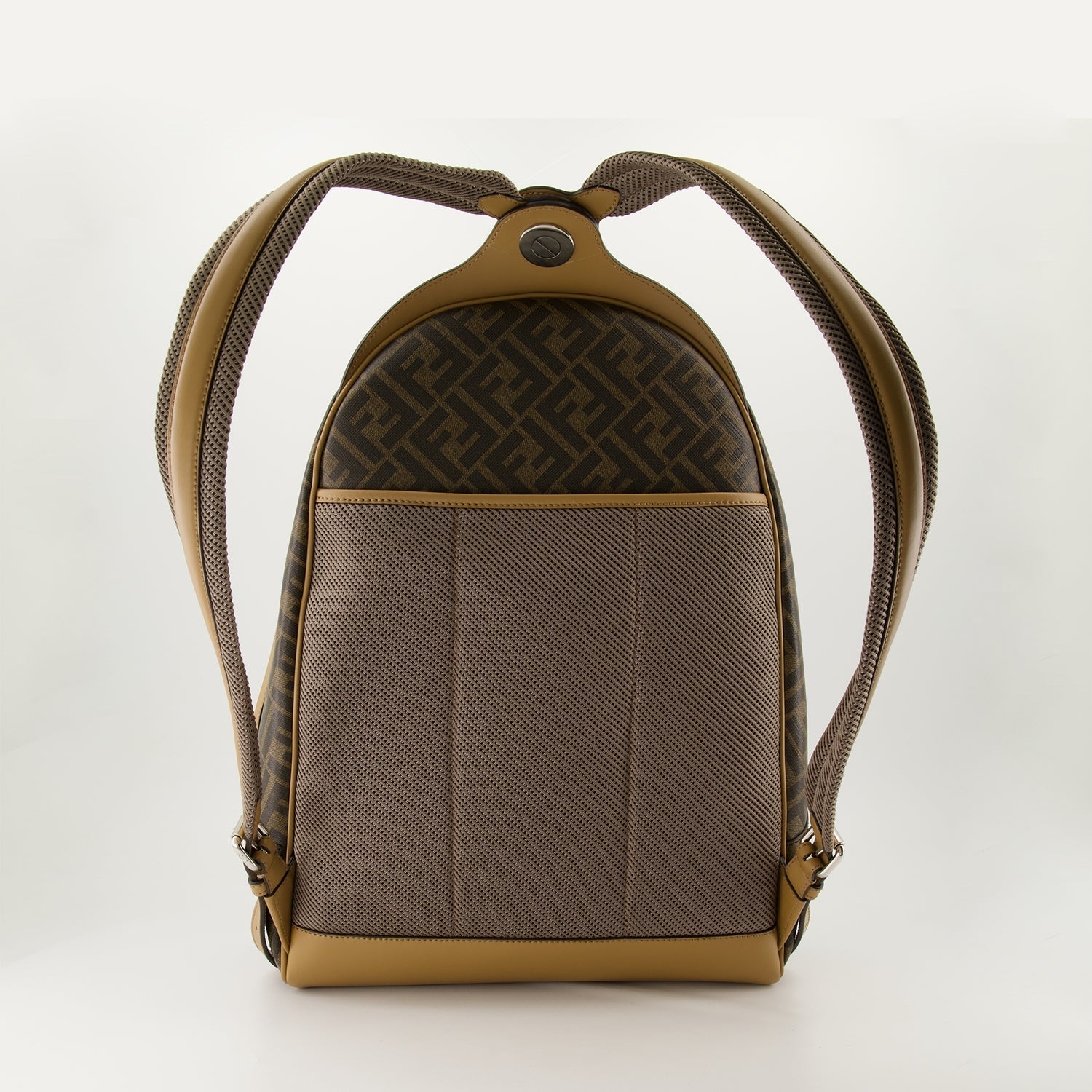 FF print backpack, Chiodo Diagonal, luxury leather backpack, Fendi Fall-Winter 2024, premium men's accessory