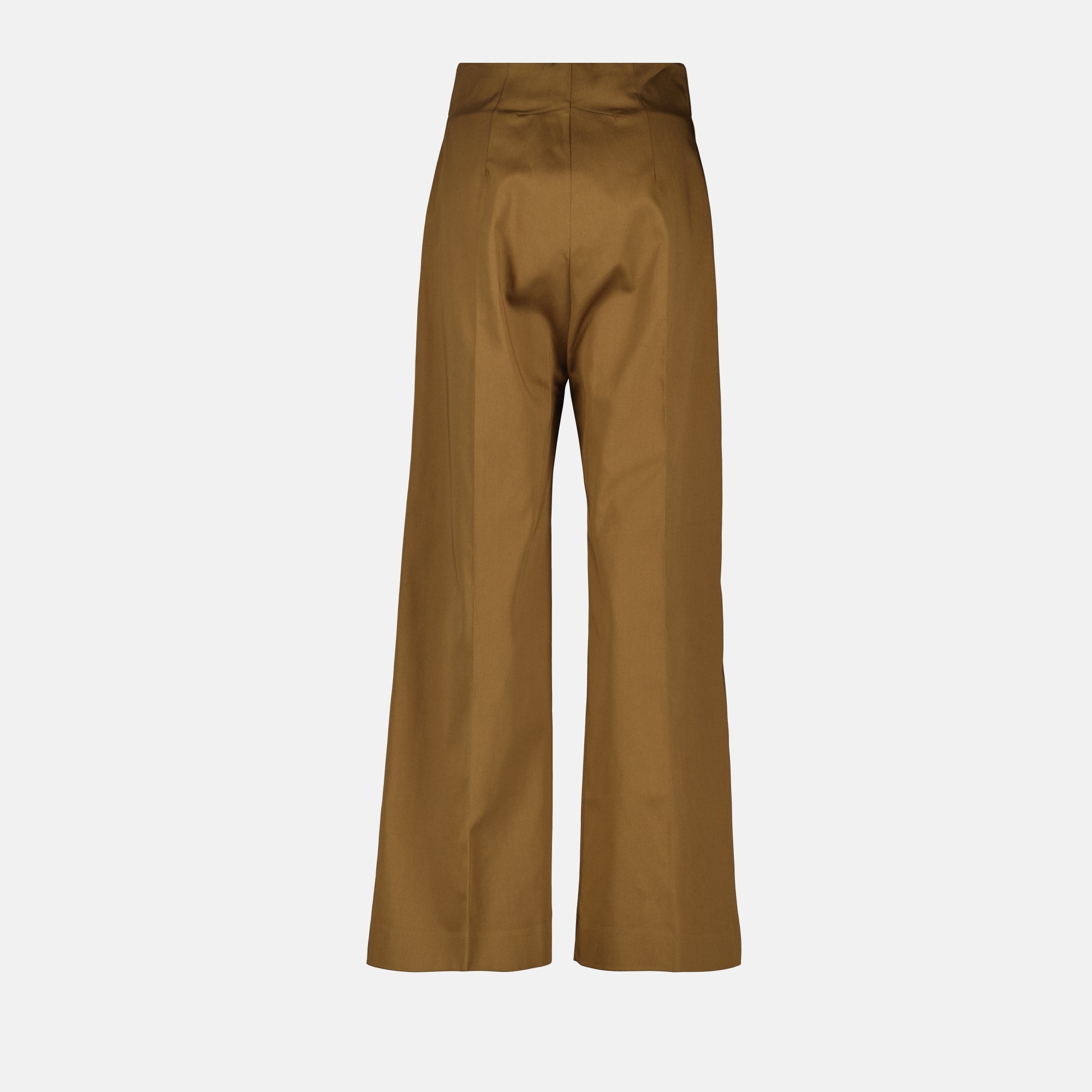 brown wide-leg trousers, Patou trousers, Fall-Winter 2025 collection, cotton trousers, fashion trousers