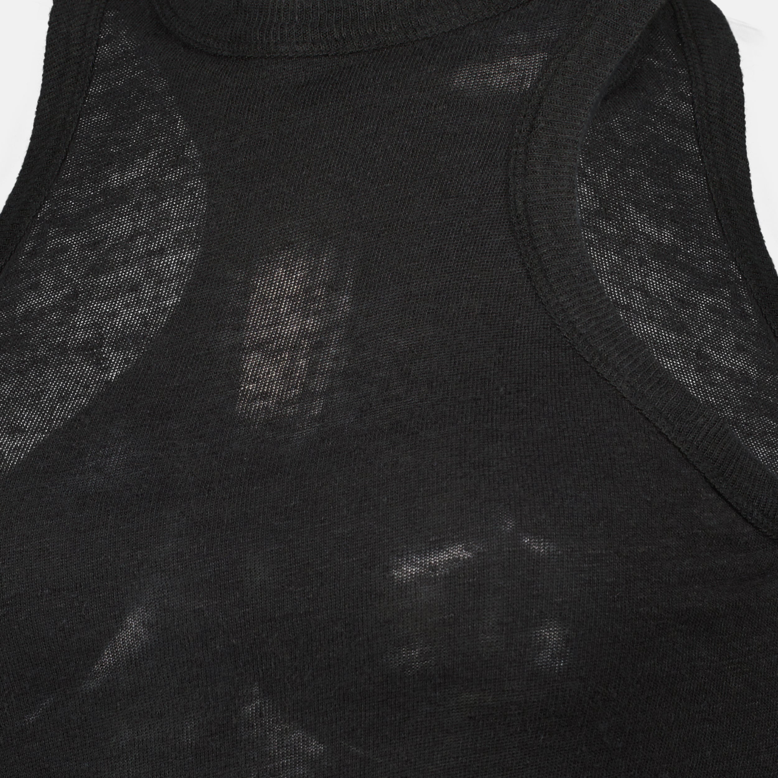 Black Linen Tank Top